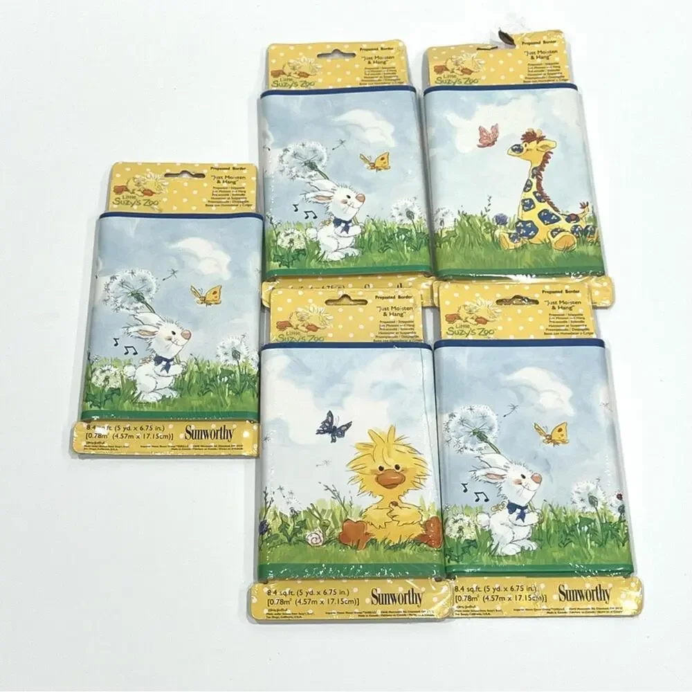 Little Suzy's Zoo Wallpaper Border Prepasted 5 Yd x 6.75